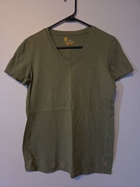 Carhartt Olive Green V-Neck Tee